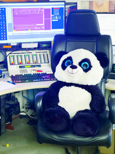 Local girl donates giant stuffed panda to East Palestine Police Department to comfort children